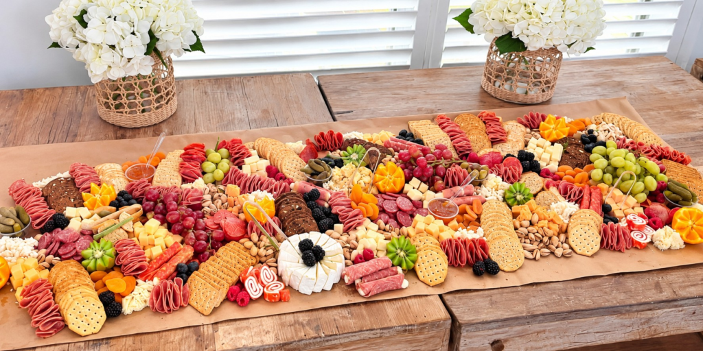Event planning services in Sarasota featuring a decorated celebration table a catered celebration in Sarasota Florida