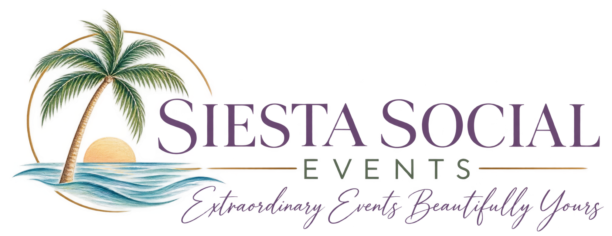 Seista Social Events logo featuring costal-inspired design for wedding and event planning in Sarasota Florida